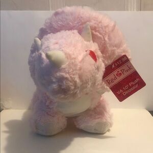 Pink Triceratops Valentine's Stuffed animal